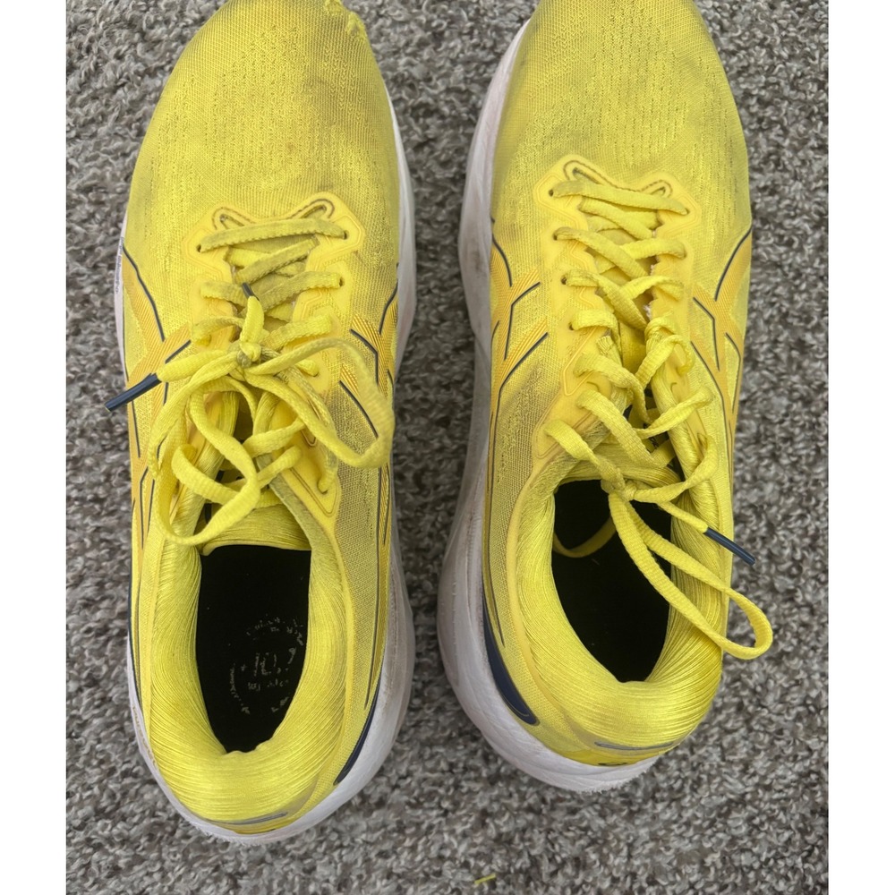 Asics Gel-Kayano 30 Mens Running Shoes Yellow Navy 1011B548 Size 10.5 - Picture 6 of 8